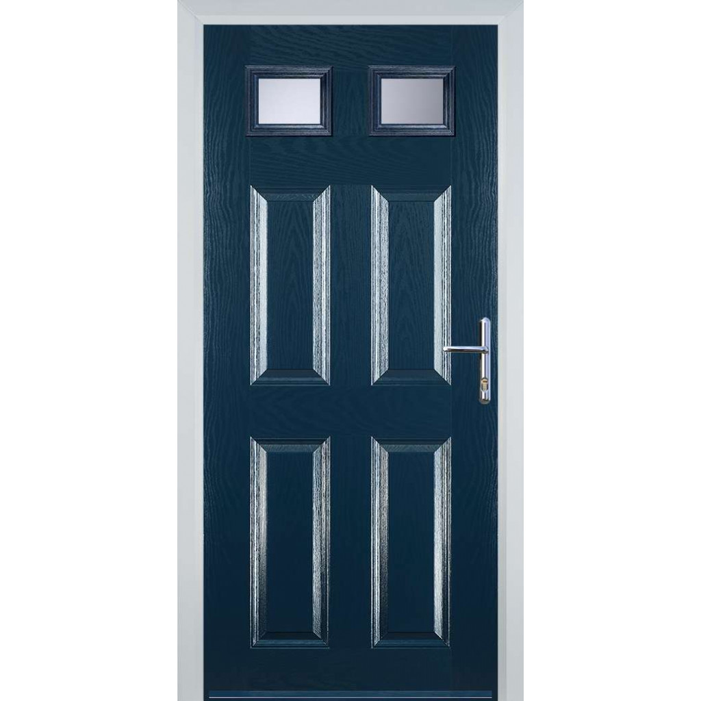 Door Stop 4 Panel 2 Square (I) Composite Traditional Door In Blue Image