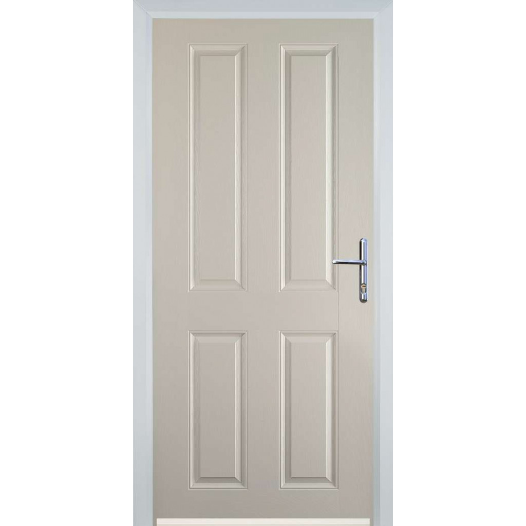 Door Stop 4 Panel (Q) Composite Traditional Door In Cream Image