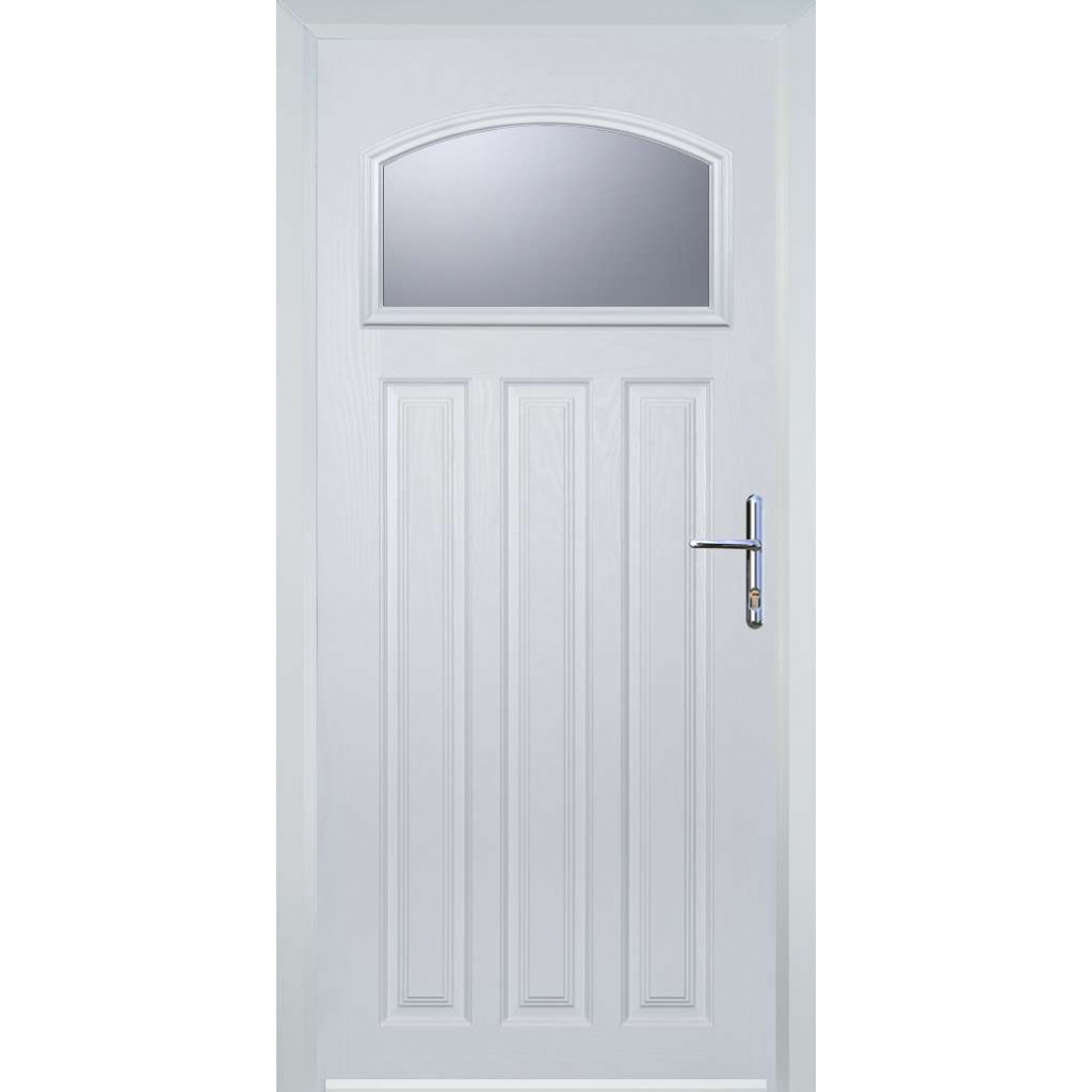 Door Stop 3 Panel 1 Square (61) Composite Traditional Door In White Image