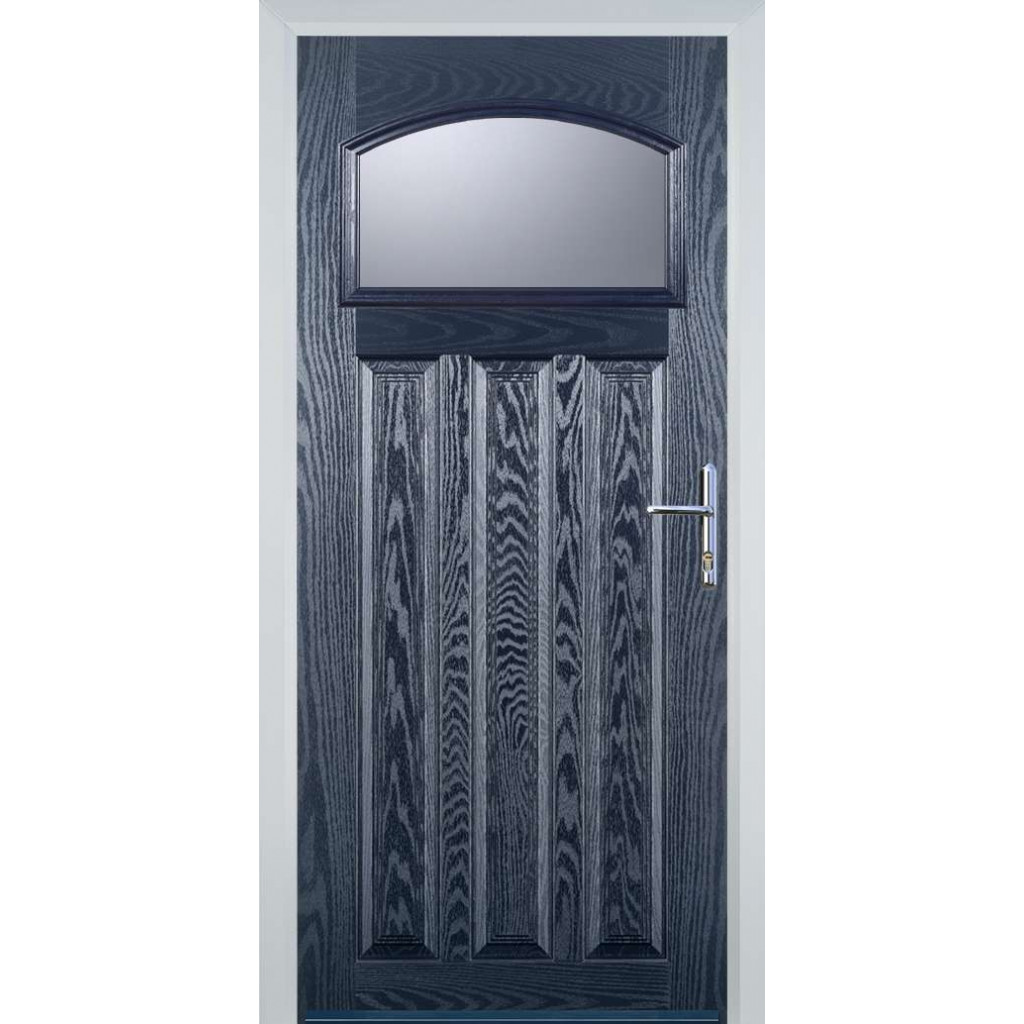 Door Stop 3 Panel 1 Square (61) Composite Traditional Door In Blue Image