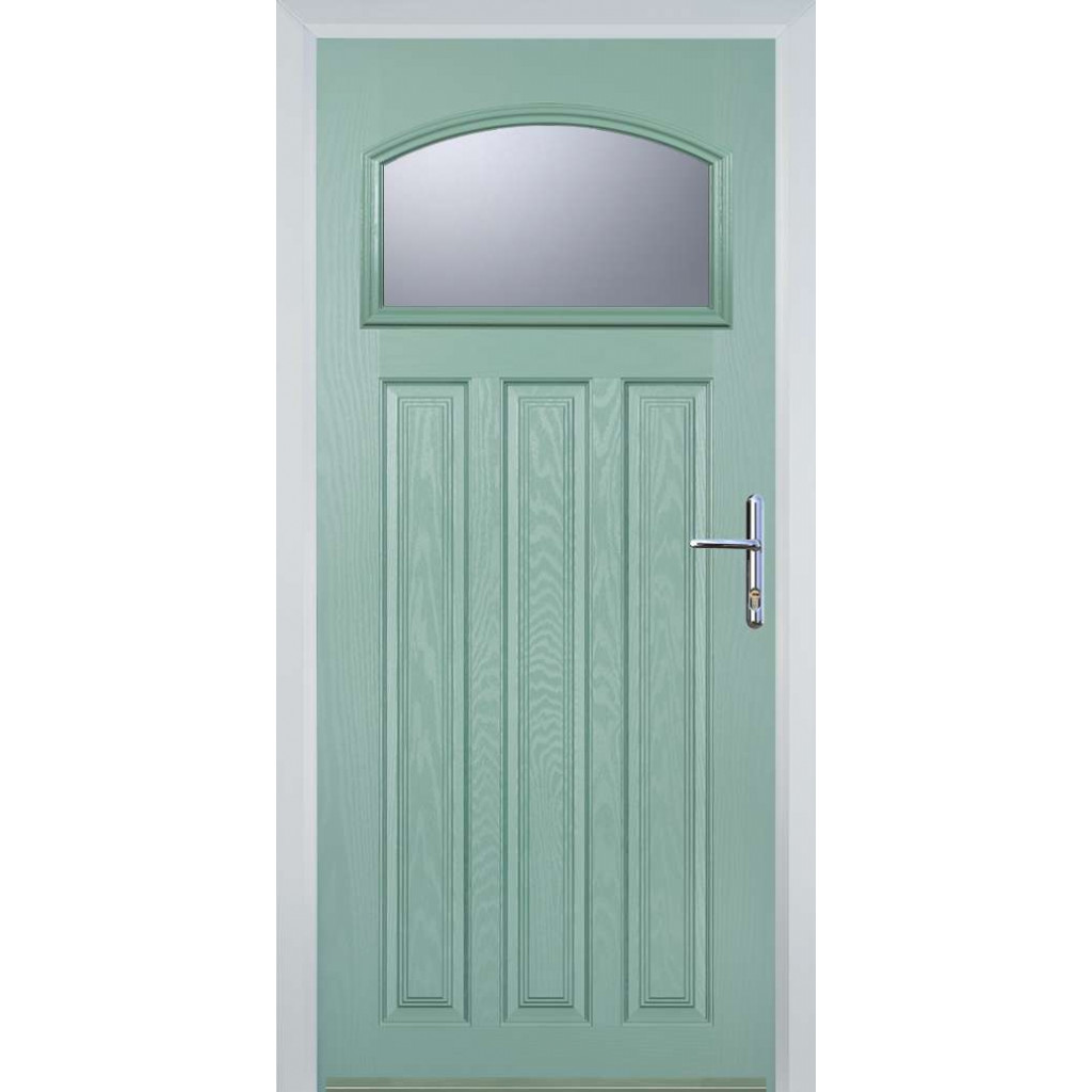 Door Stop 3 Panel 1 Square (61) Composite Traditional Door In Chartwell Green Image