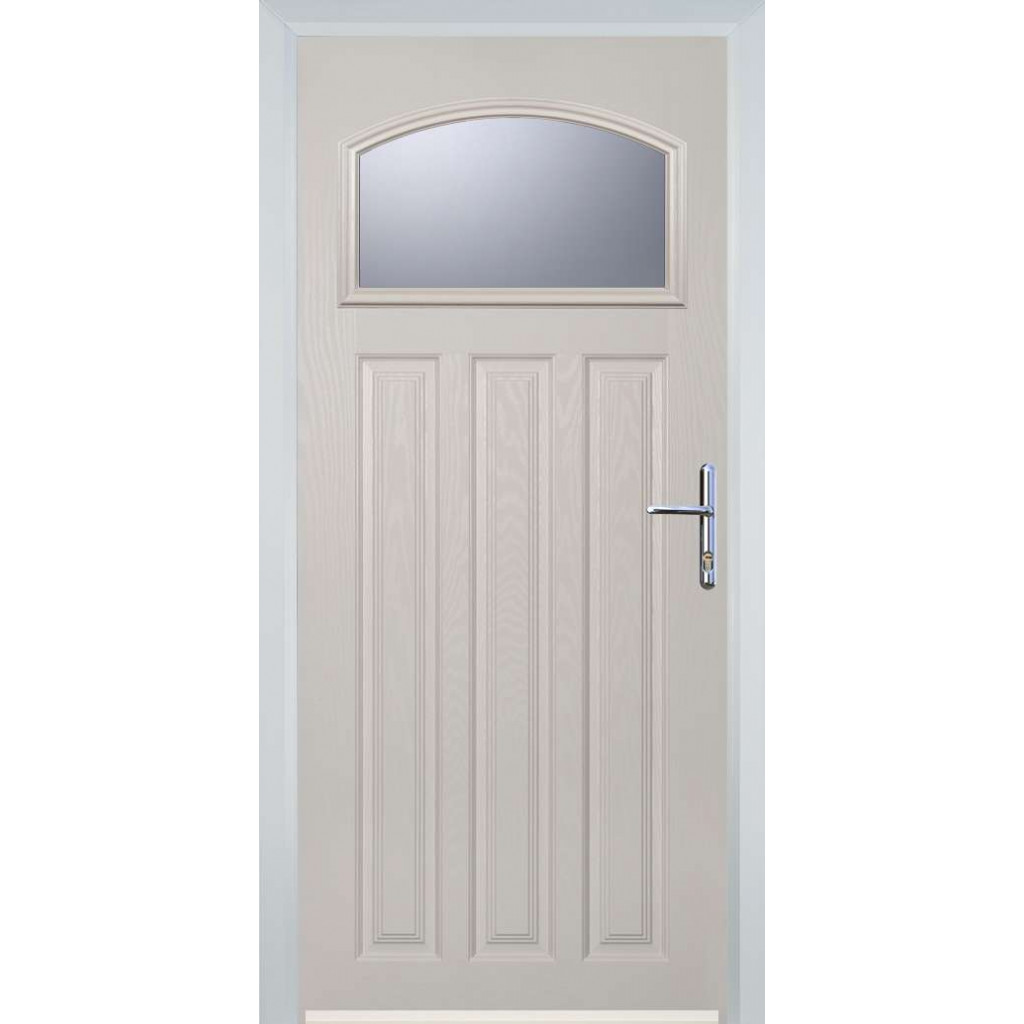 Door Stop 3 Panel 1 Square (61) Composite Traditional Door In Cream Image