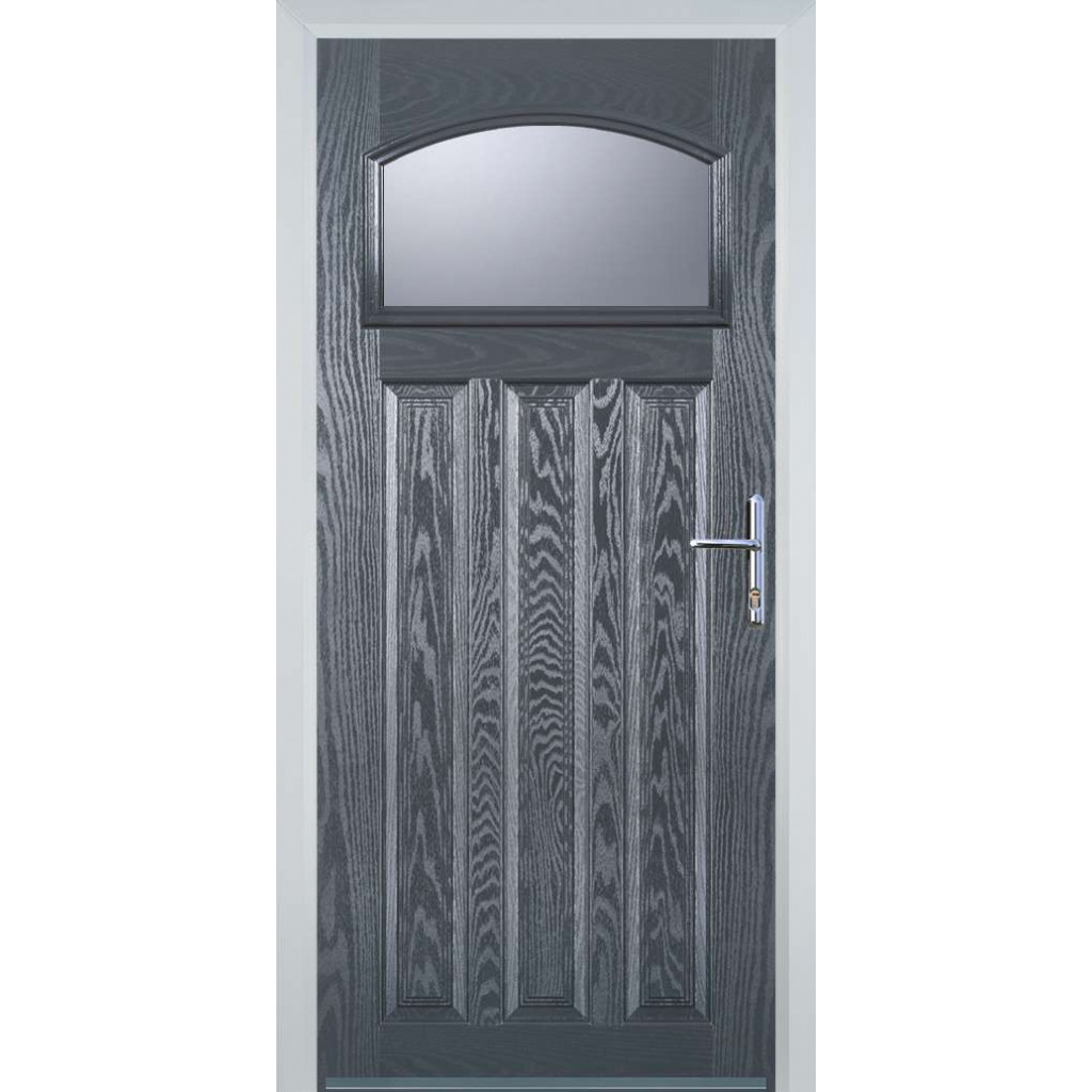Door Stop 3 Panel 1 Square (61) Composite Traditional Door In Grey Image