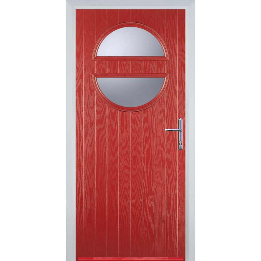 Door Stop Circle (X) Composite Contemporary Door In Red Image