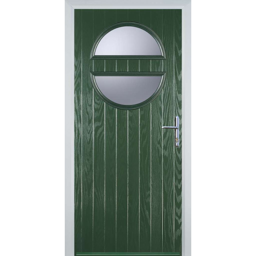 Door Stop Circle (X) Composite Contemporary Door In Green Image
