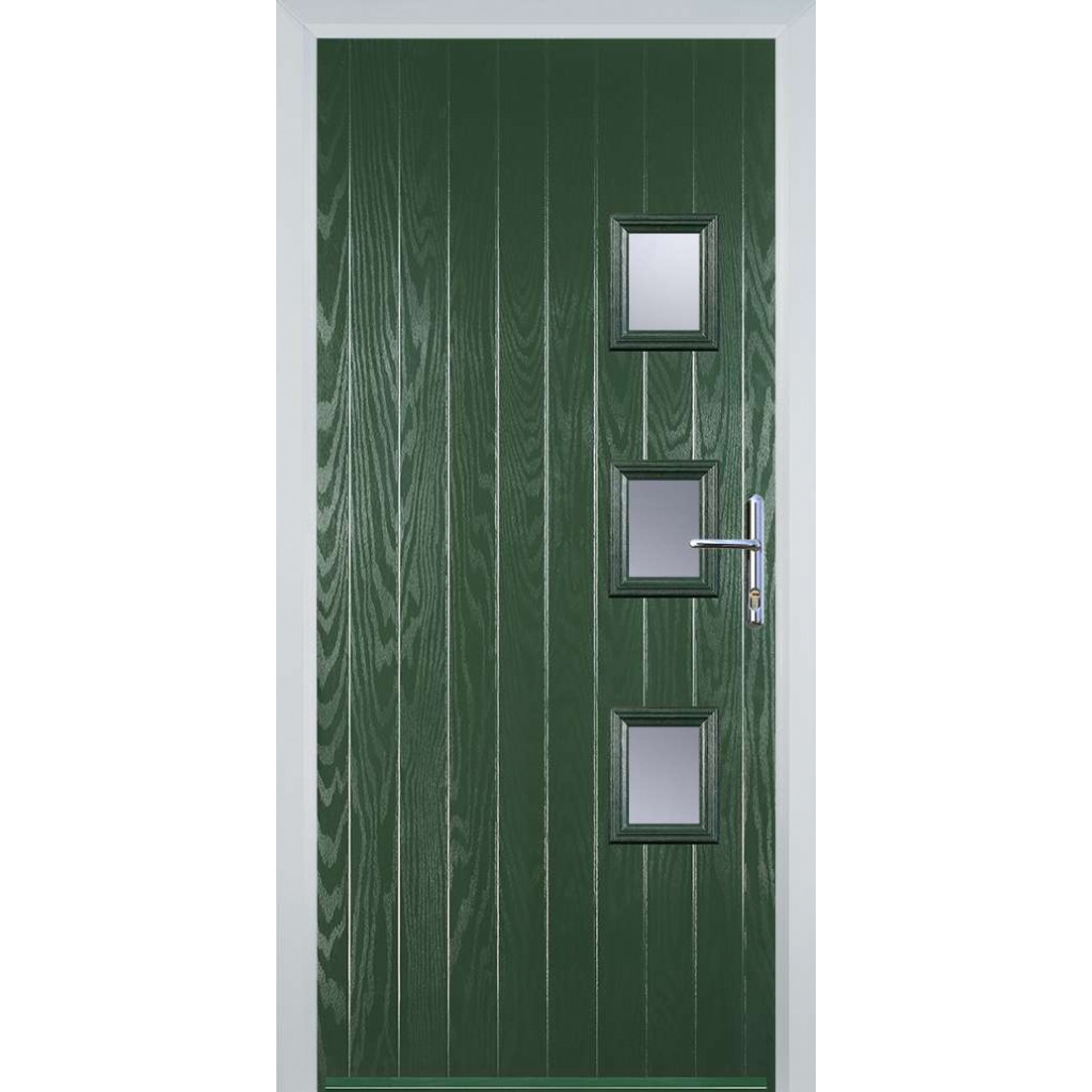 Door Stop 3 Square (Y) Composite Contemporary Door In Green Image