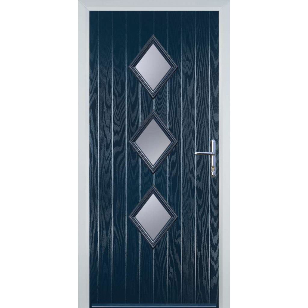 Door Stop 3 Diamond (P3) Composite Contemporary Door In Blue Image