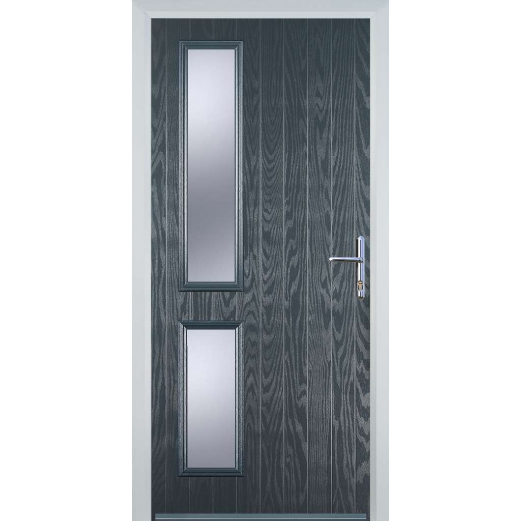 Door Stop Twin Side (ZH) Composite Contemporary Door In Grey Image