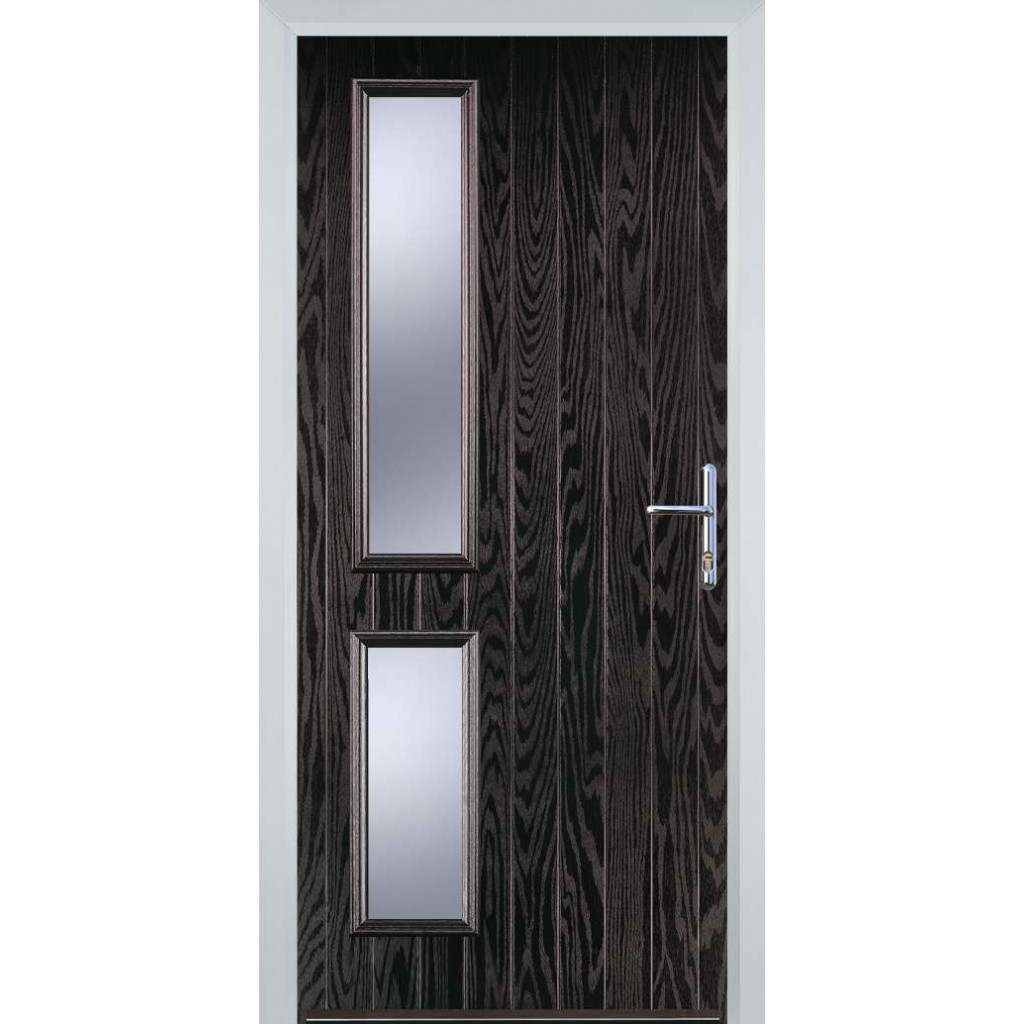 Door Stop Twin Side (ZH) Composite Contemporary Door In Black Brown Image