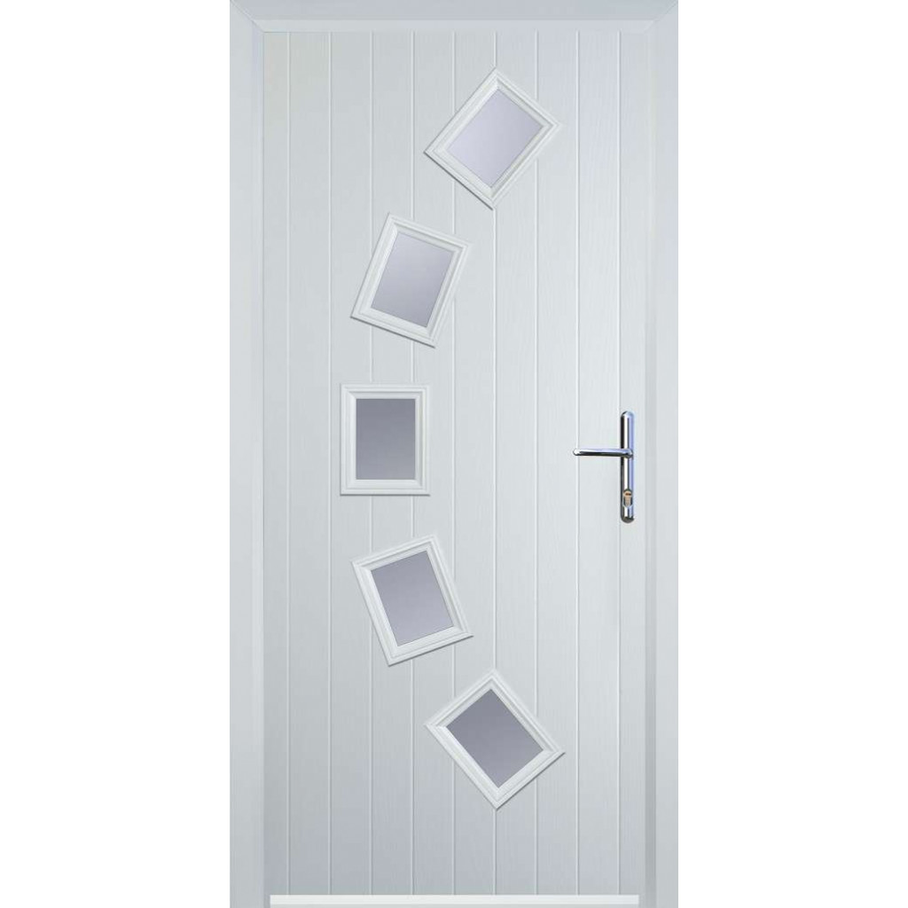 Door Stop 5 Square Curved (54) Composite Contemporary Door In White Image
