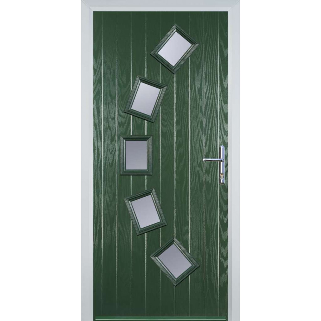 Door Stop 5 Square Curved (54) Composite Contemporary Door In Green Image