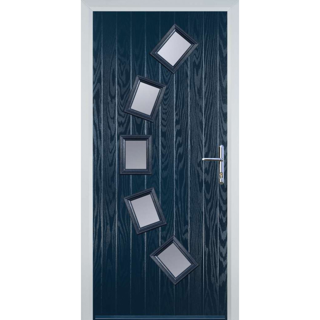Door Stop 5 Square Curved (54) Composite Contemporary Door In Blue Image