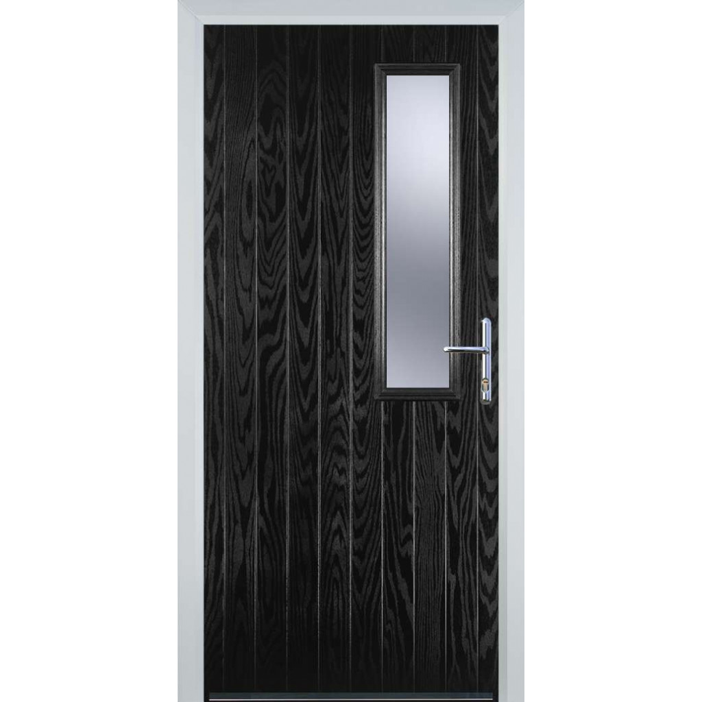 Door Stop Mid Square (56) Composite Contemporary Door In Black Image