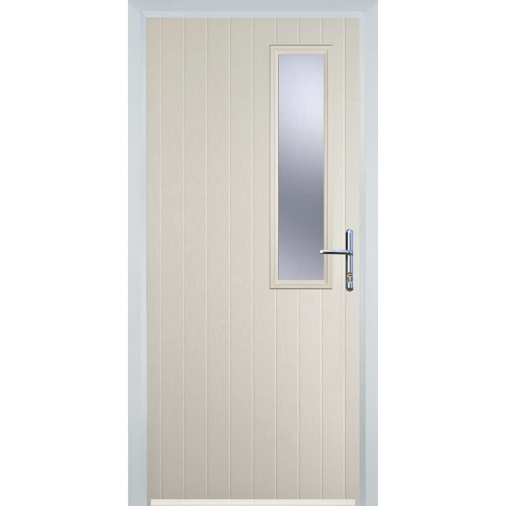 Door Stop Mid Square (56) Composite Contemporary Door In Cream Image
