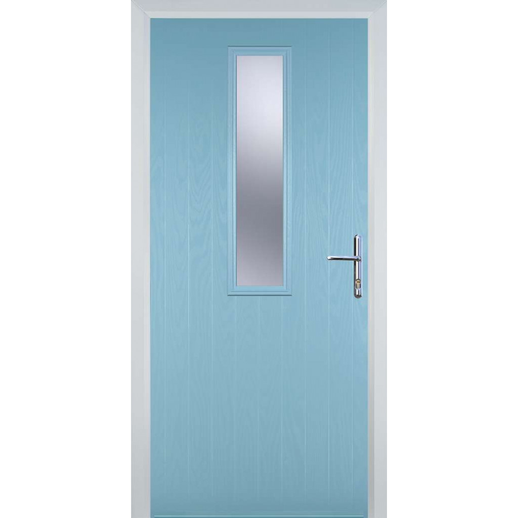 Door Stop Mid Square (57) Composite Contemporary Door In Duck Egg Blue Image