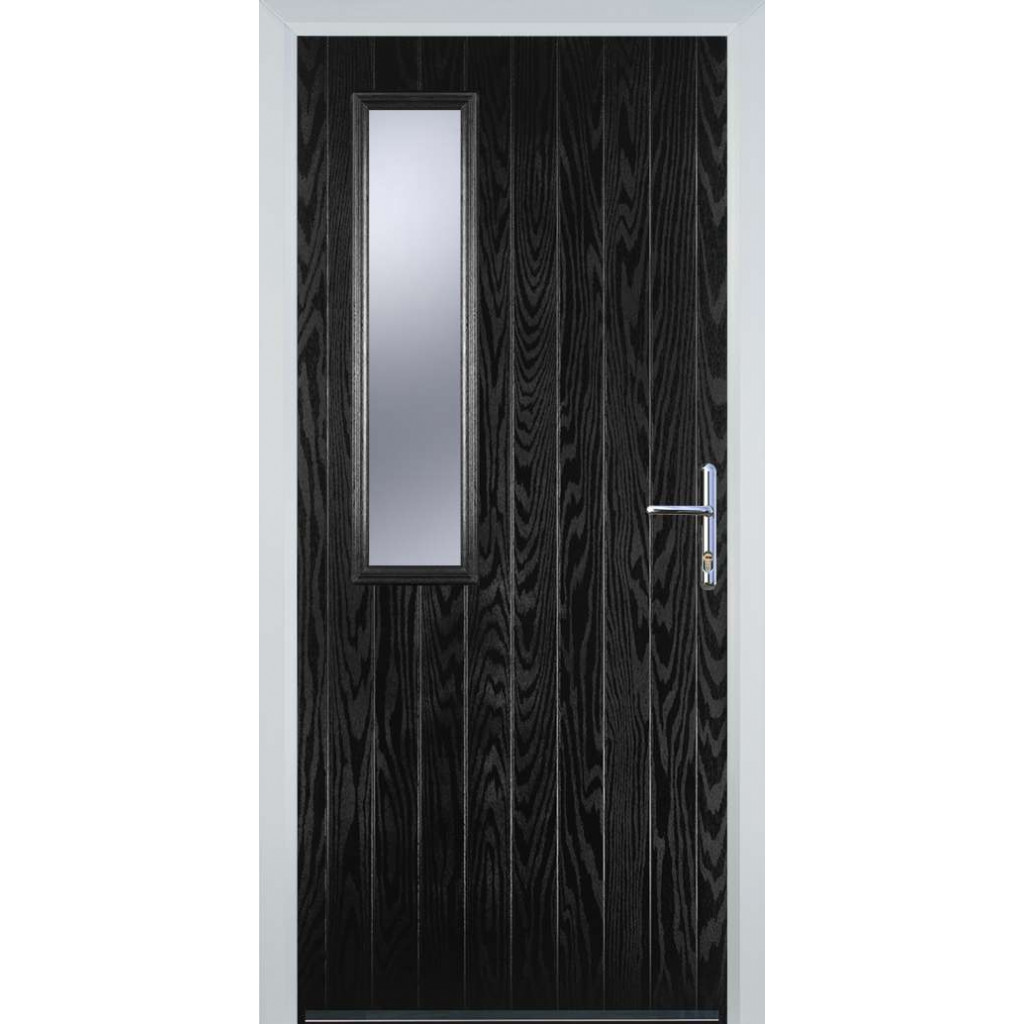 Door Stop Mid Square (58) Composite Contemporary Door In Black Image