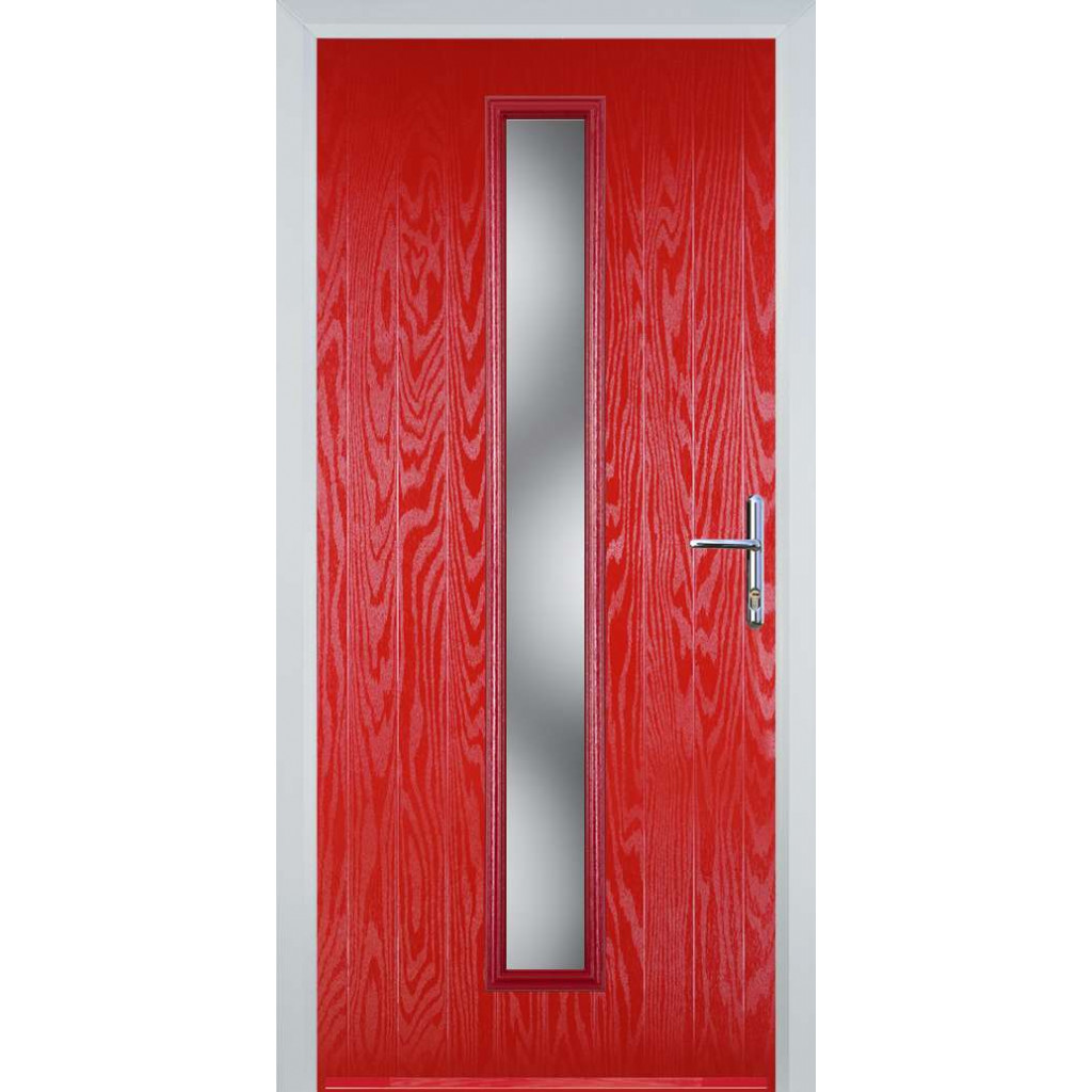 Door Stop Cottage Long (59) Composite Contemporary Door In Poppy Red (High Gloss) Image