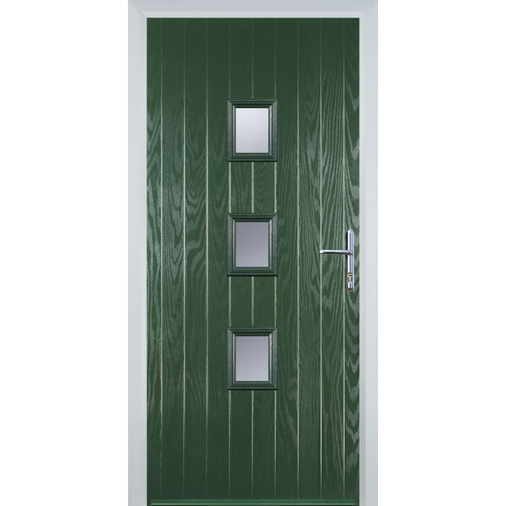 Door Stop 3 Square Mid (Y3) Composite Contemporary Door In Green Image