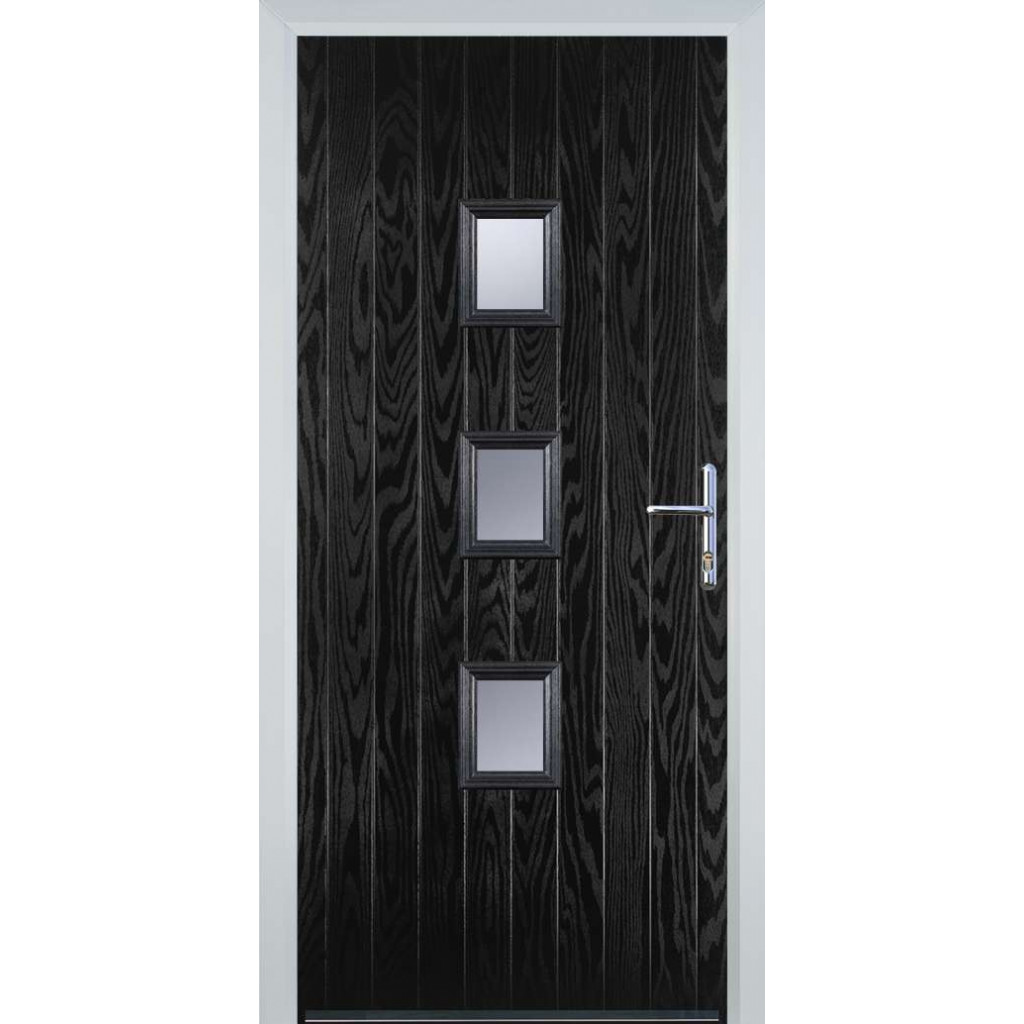 Door Stop 3 Square Mid (Y3) Composite Contemporary Door In Black Image