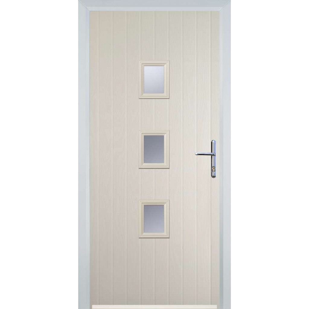 Door Stop 3 Square Mid (Y3) Composite Contemporary Door In Cream Image