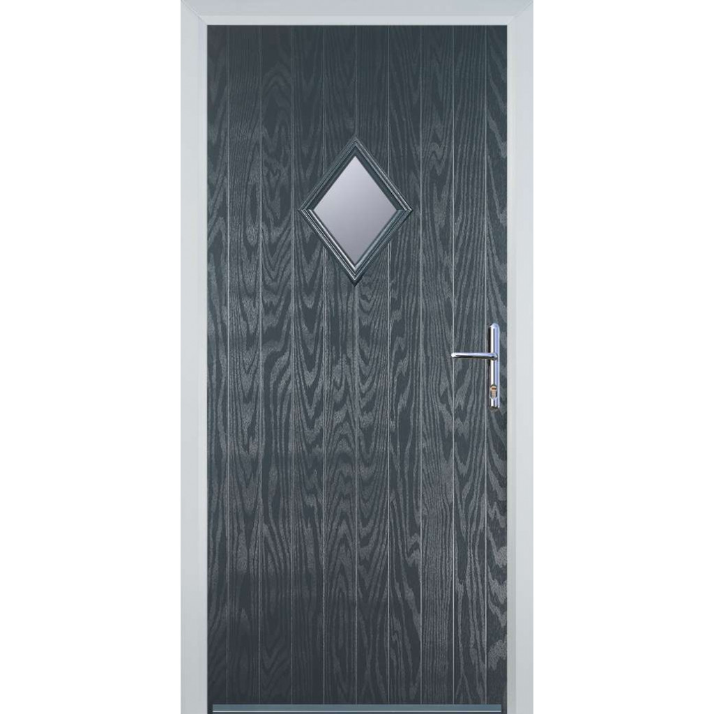 Door Stop Diamond (P) Composite Cottage Door In Grey Image