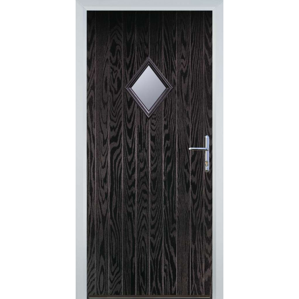 Door Stop Diamond (P) Composite Cottage Door In Black Brown Image