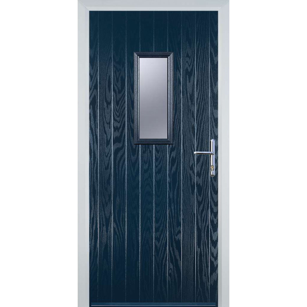 Door Stop 1 Square (U) Composite Cottage Door In Blue Image