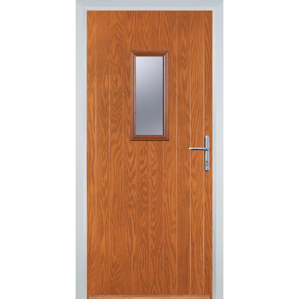 Door Stop 1 Square (U) Composite Cottage Door In Oak Image
