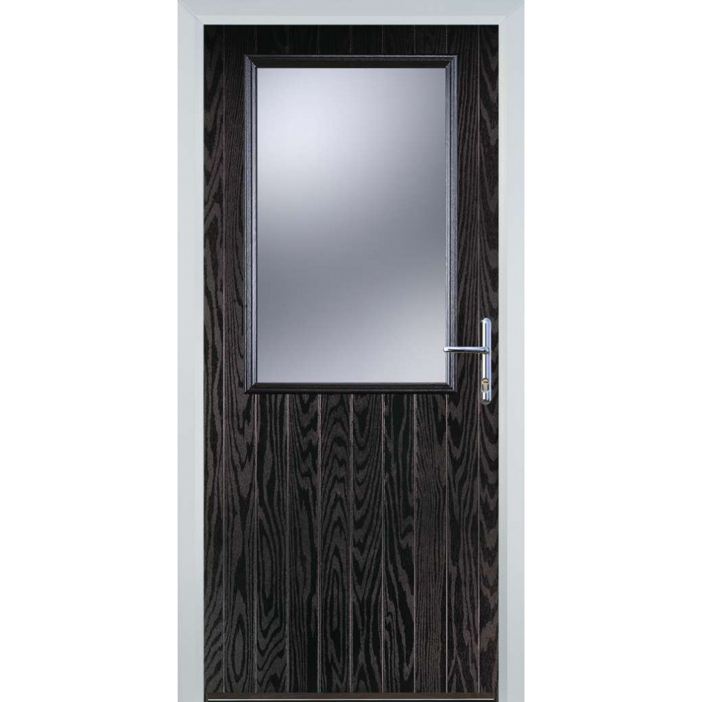 Door Stop Cottage Half Glaze (V) Composite Cottage Door In Black Brown Image