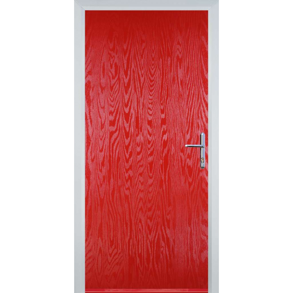 Door Stop Cottage - Flush Grained (R) Composite Flush Door In Poppy Red (High Gloss) Image