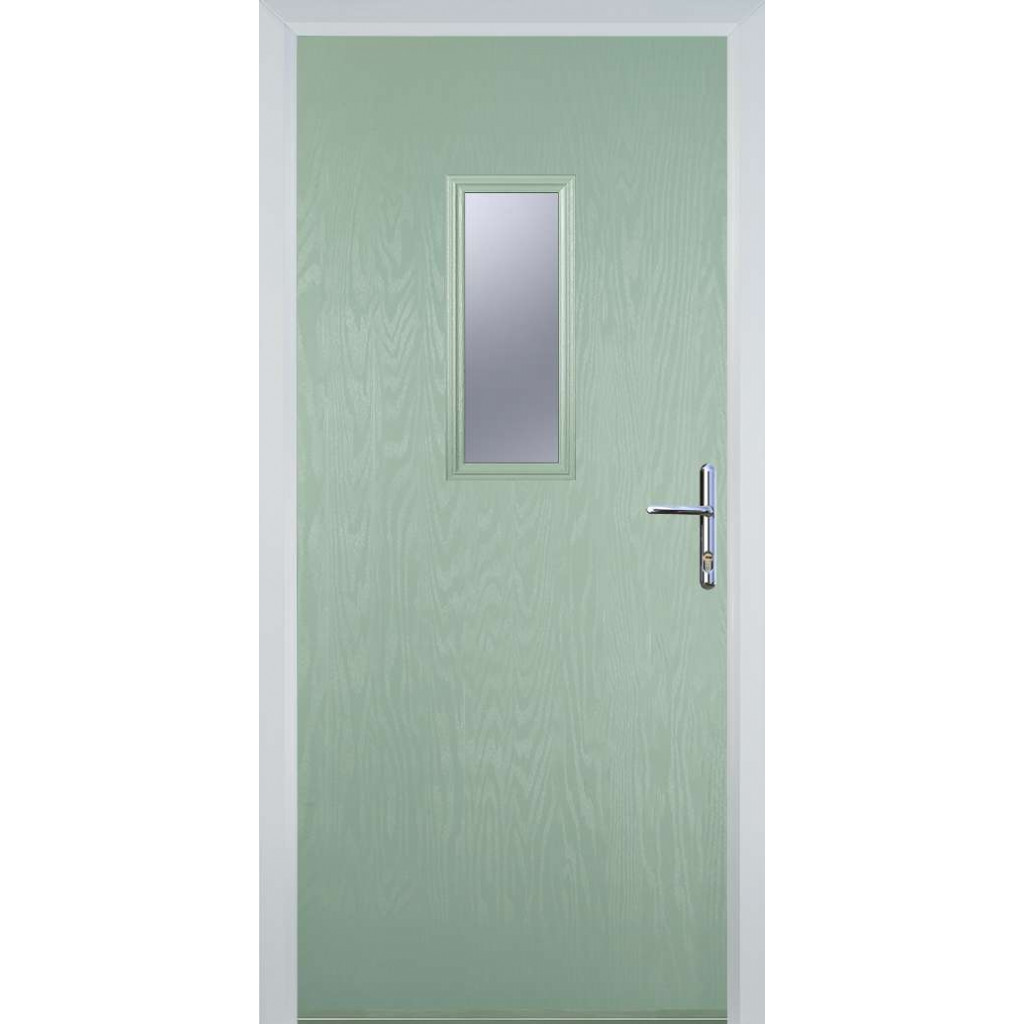 Door Stop 1 Square - Flush Grained (U) Composite Flush Door In Chartwell Green Image