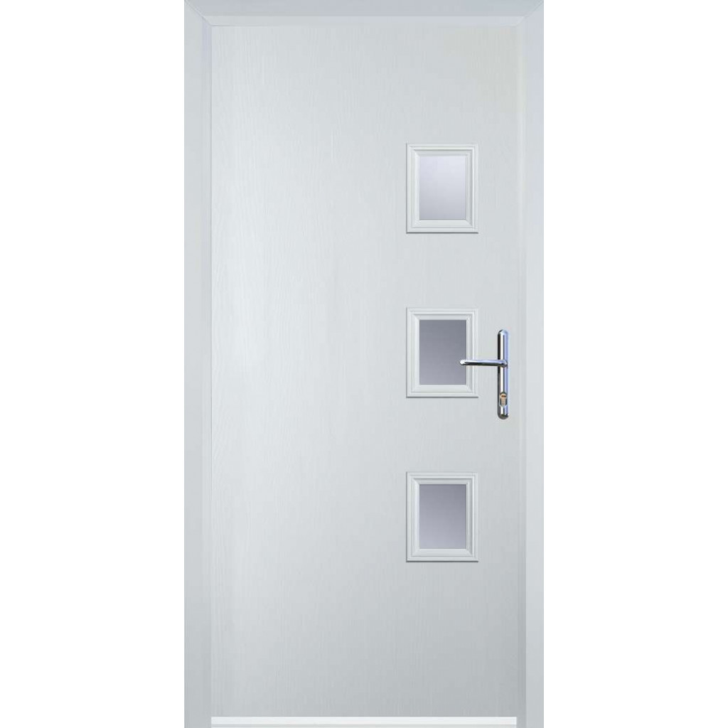 Door Stop 3 Square - Flush Grained (Y) Composite Flush Door In White Image