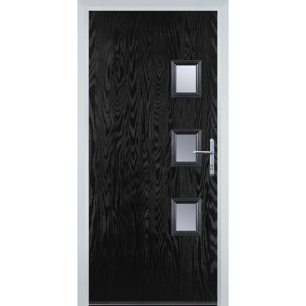 Door Stop 3 Square - Flush Grained (Y) Composite Flush Door In Black Image