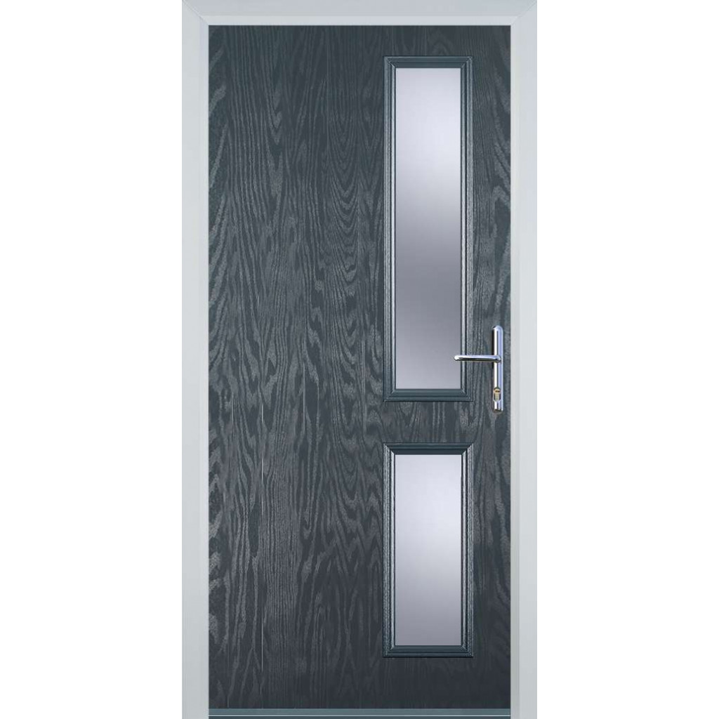 Door Stop Twin Side - Flush Grained (Z) Composite Flush Door In Grey Image