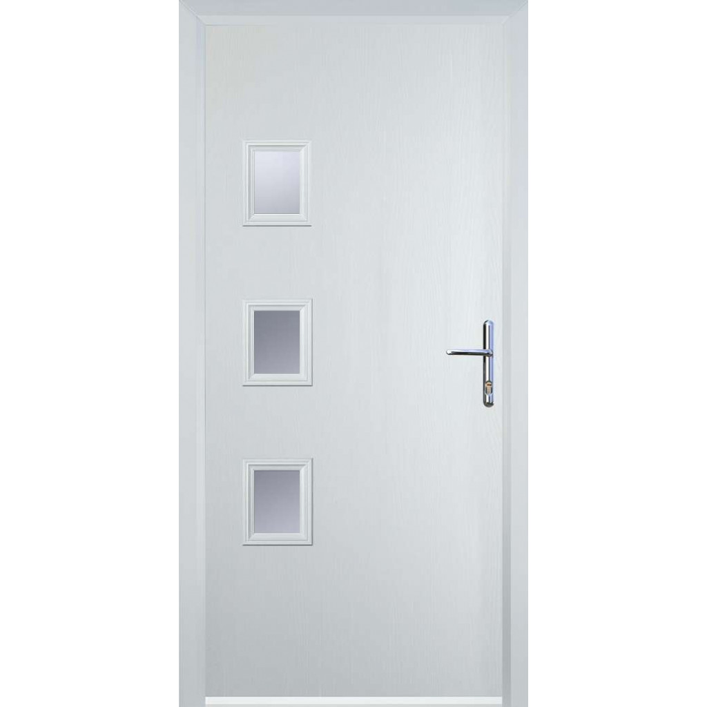 Door Stop 3 Square - Flush Grained (YH) Composite Flush Door In White Image