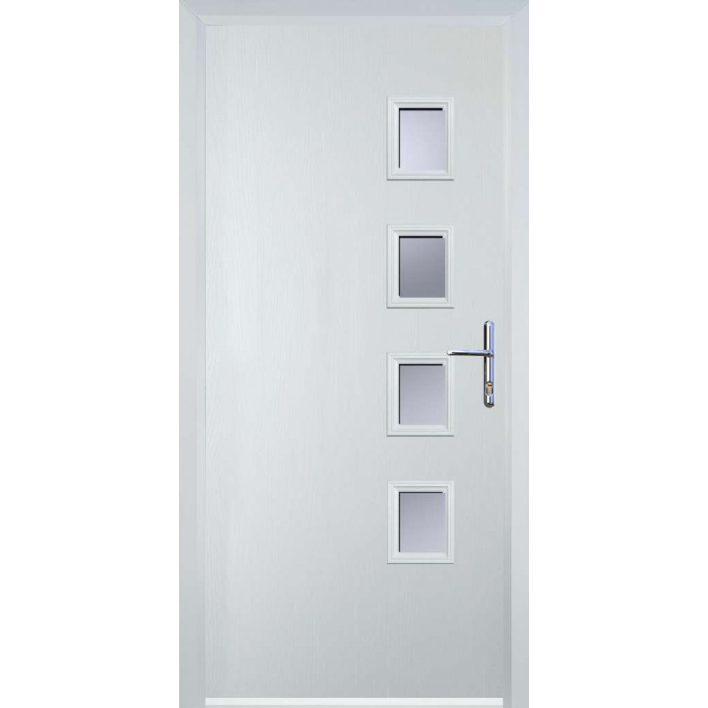 Door Stop 4 Square - Flush Grained (W4) Composite Flush Door In White Image