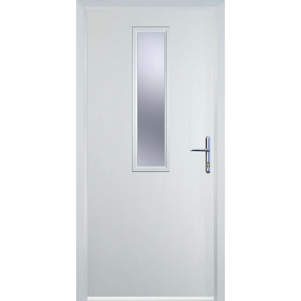 Door Stop Mid Square - Flush Grained (57) Composite Flush Door In White Image