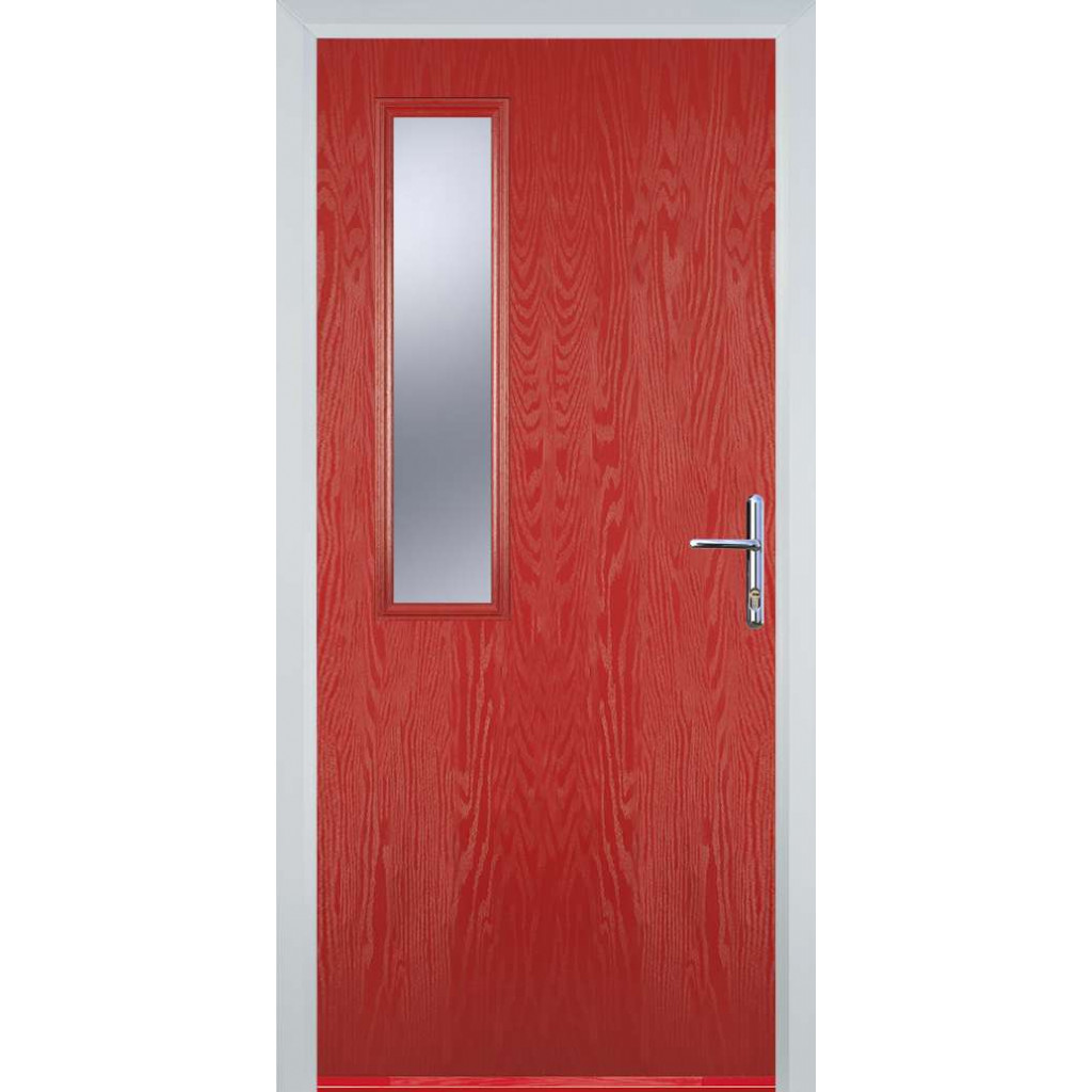 Door Stop Mid Square - Flush Grained (58) Composite Flush Door In Red Image