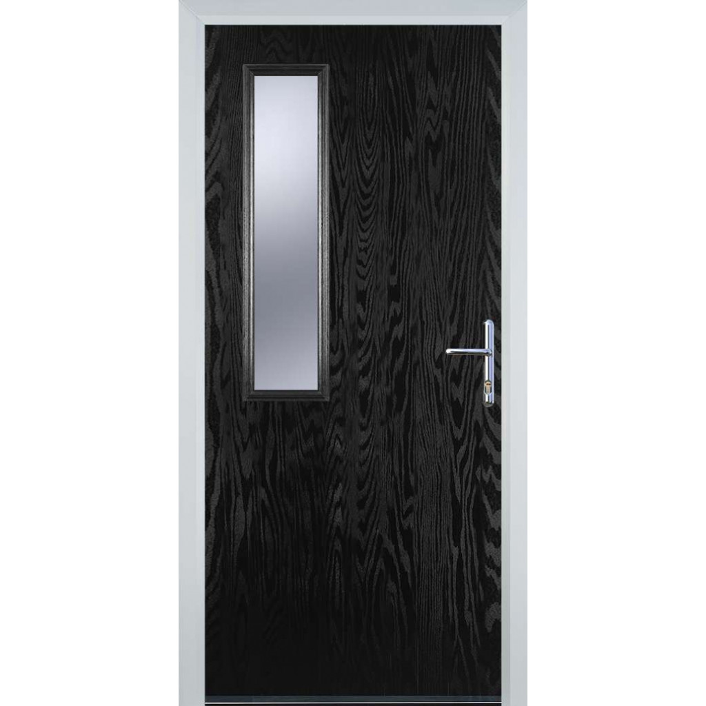 Door Stop Mid Square - Flush Grained (58) Composite Flush Door In Black Image