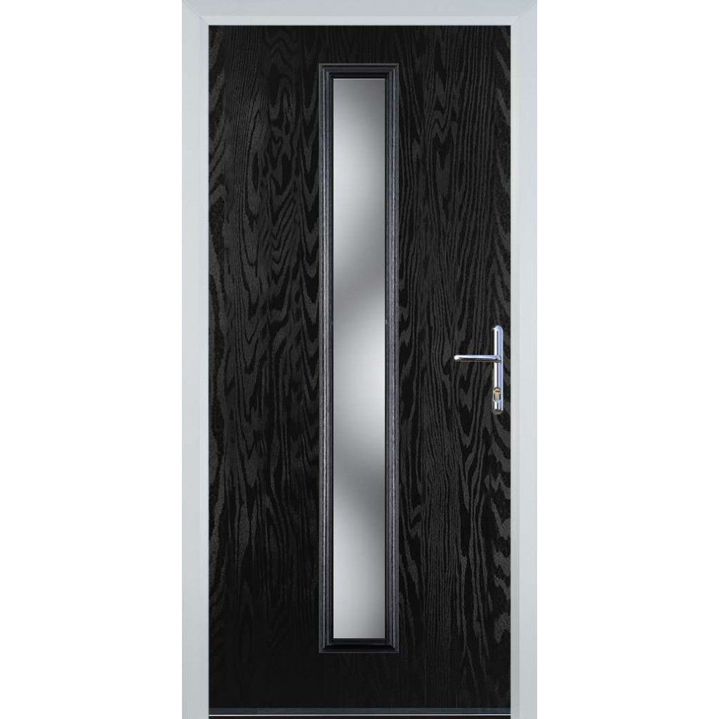 Door Stop Cottage Long - Flush Grained (59) Composite Flush Door In Black Image