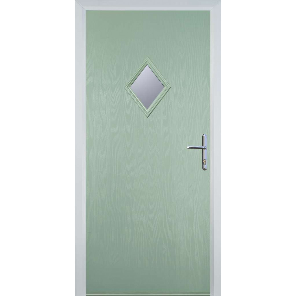 Door Stop Diamond - Flush Grained (P) Composite Flush Door In Chartwell Green Image