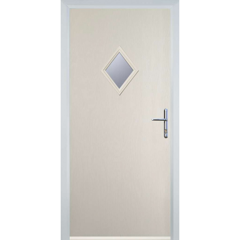 Door Stop Diamond - Flush Grained (P) Composite Flush Door In Cream Image