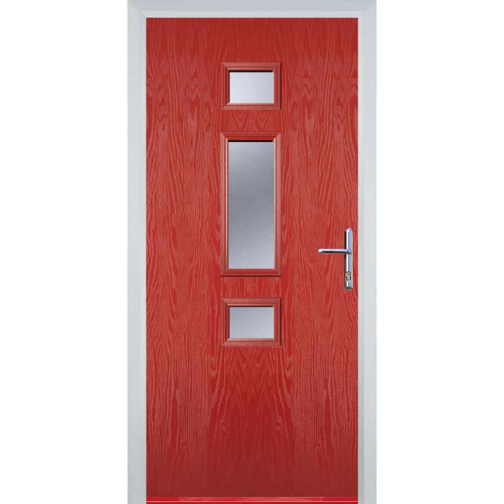 Door Stop Mid 3 Square - Flush Grained (S) Composite Flush Door In Red Image