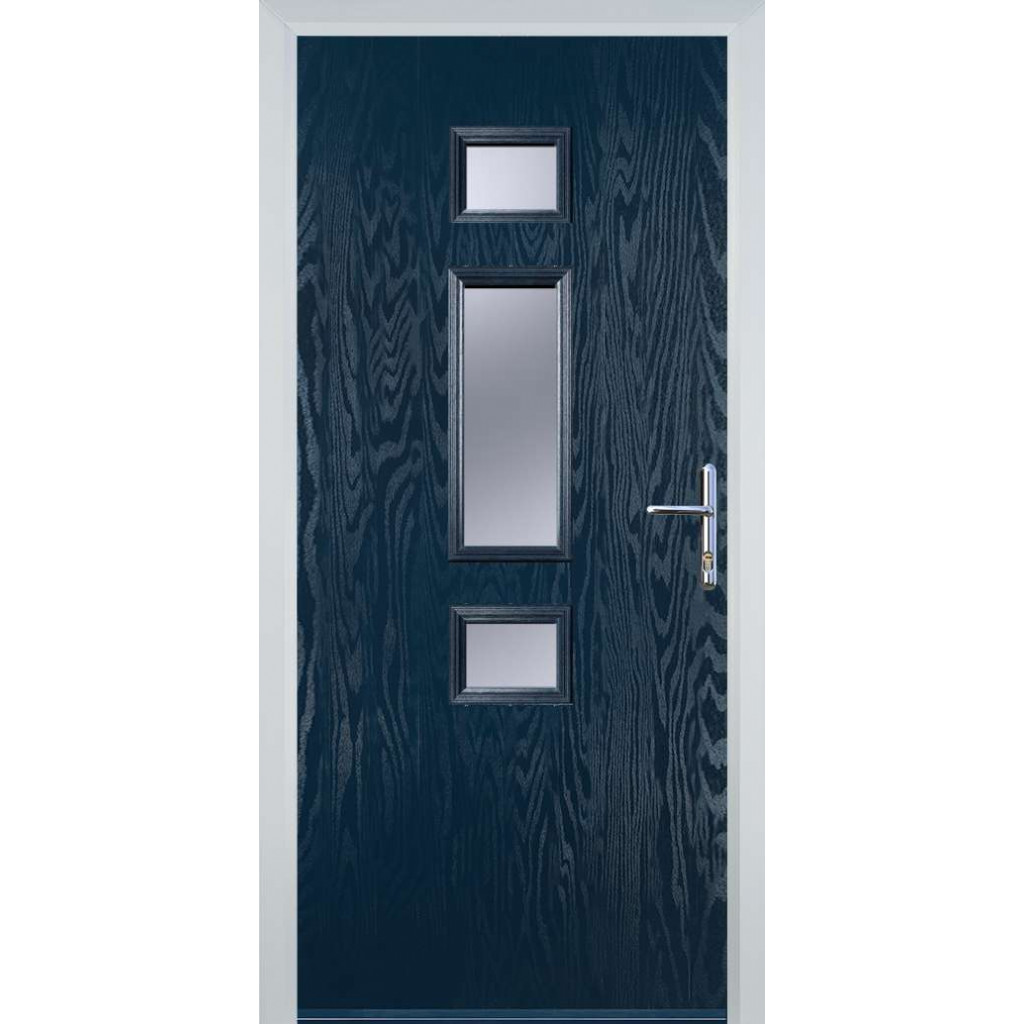 Door Stop Mid 3 Square - Flush Grained (S) Composite Flush Door In Blue Image