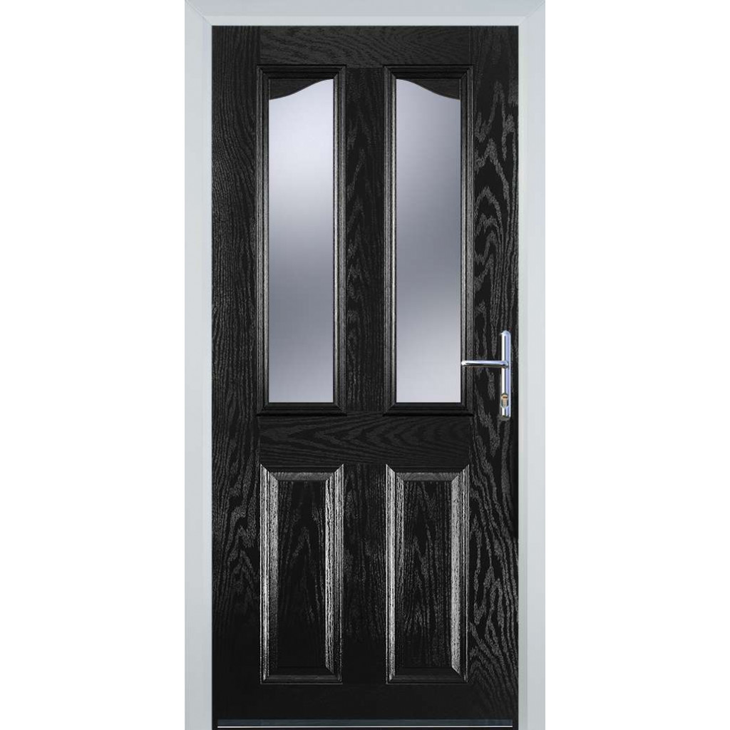 Door Stop 2 Panel 2 Angle (B) Composite Traditional Door In Black Image