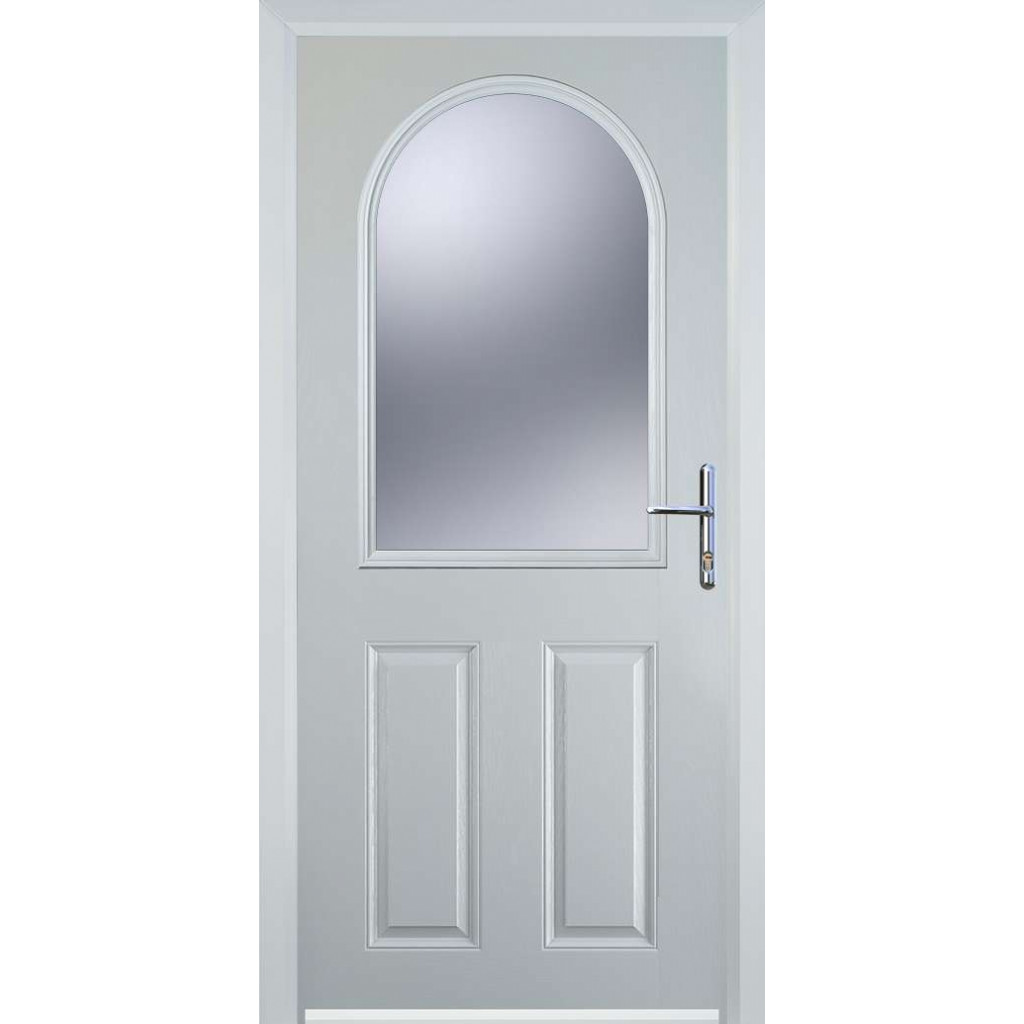 Door Stop 2 Panel 1 Arch (E) Composite Traditional Door In White Image
