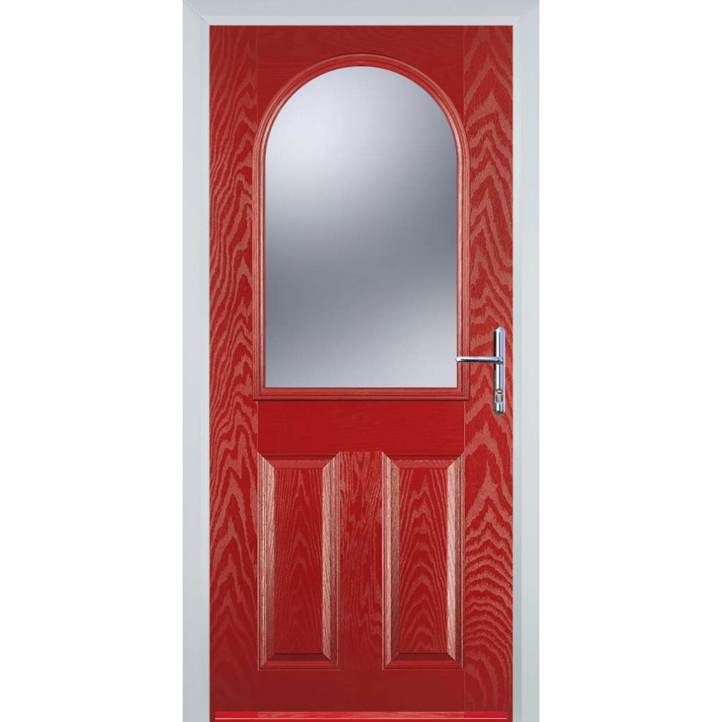 Door Stop 2 Panel 1 Arch (E) Composite Traditional Door In Red Image