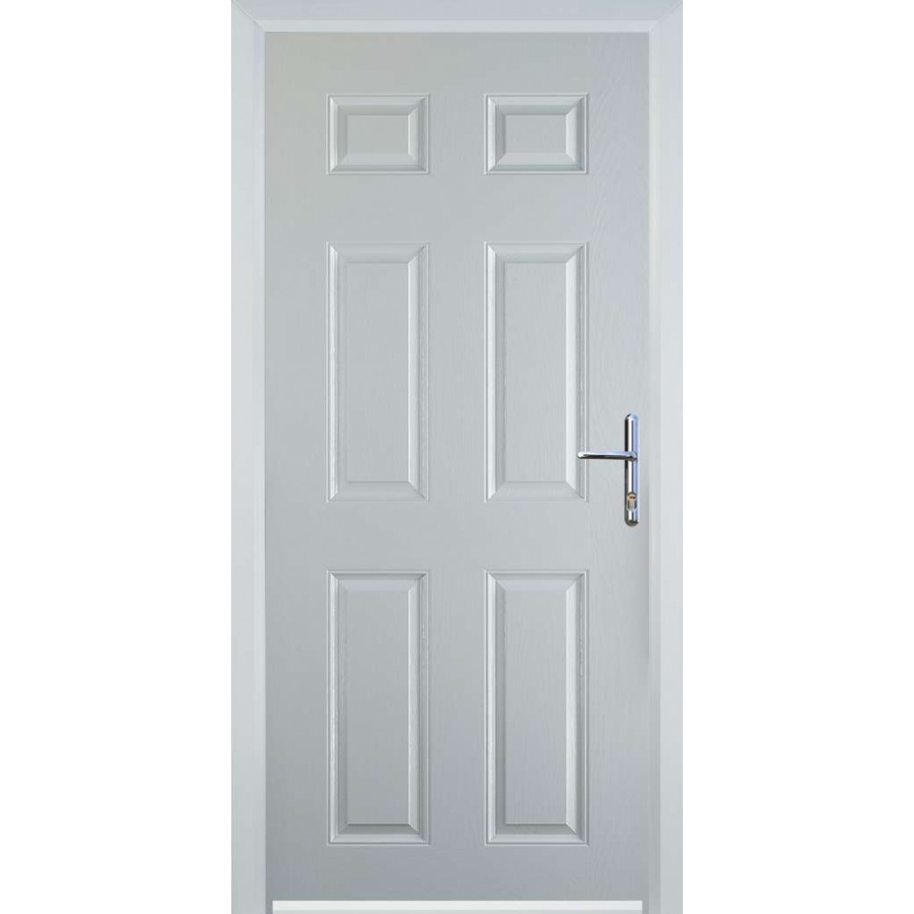 Door Stop 6 Panel (H) Composite Traditional Door In White Image