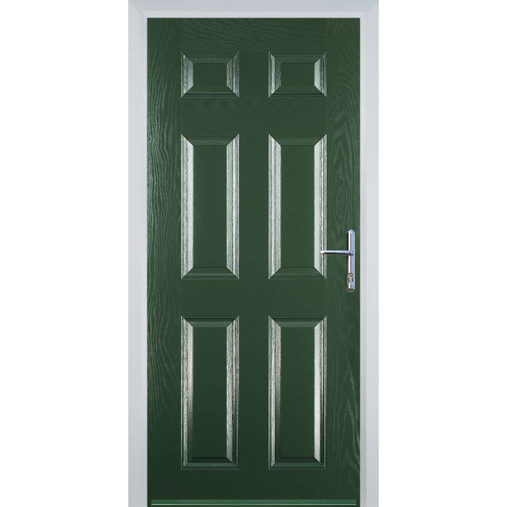 Door Stop 6 Panel (H) Composite Traditional Door In Green Image