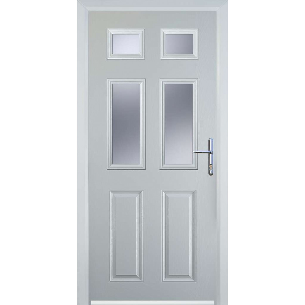 Door Stop 2 Panel 4 Square (T) Composite Traditional Door In White Image